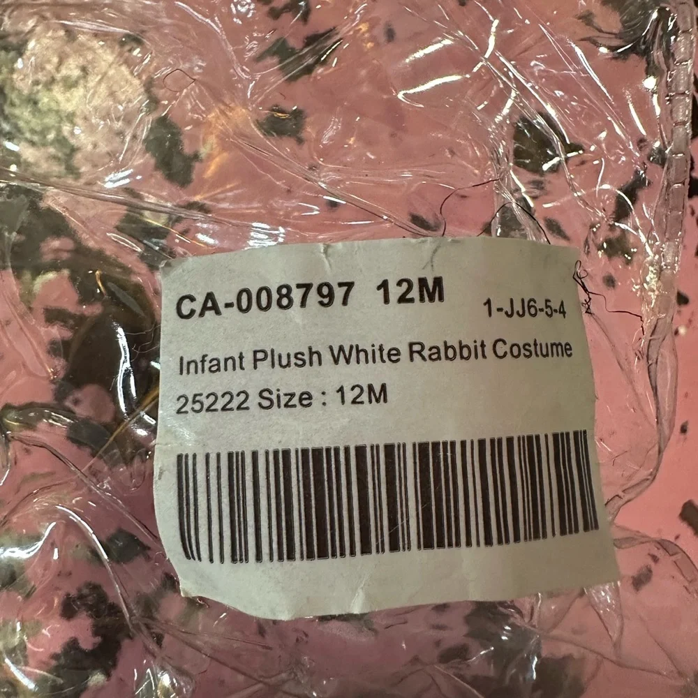 EASTER infant white rabbit costume Sz 12 months - NEW